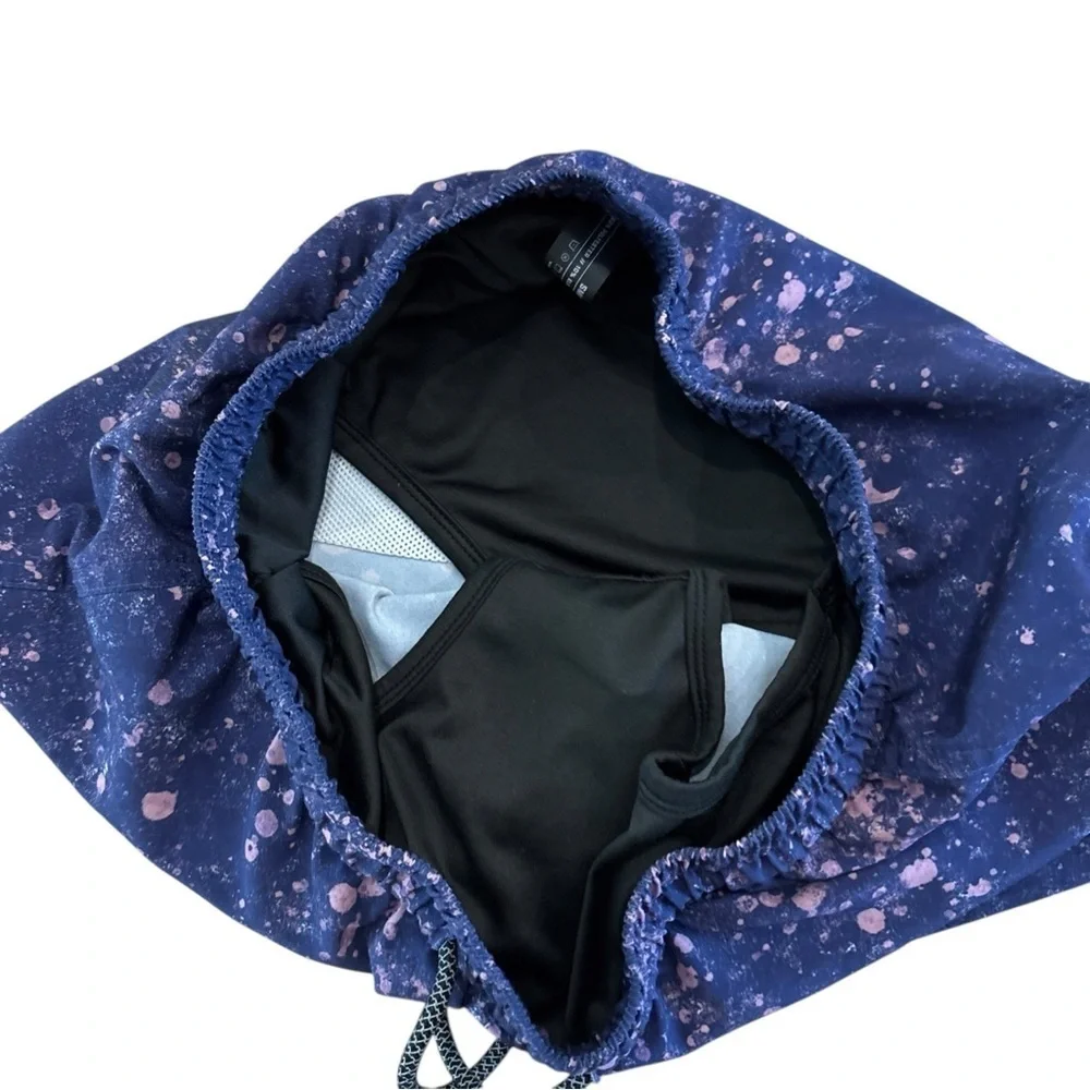 Flag Nor Fail Women's Small Purple Drawstring Athletic Gym Workout Sport Shorts
